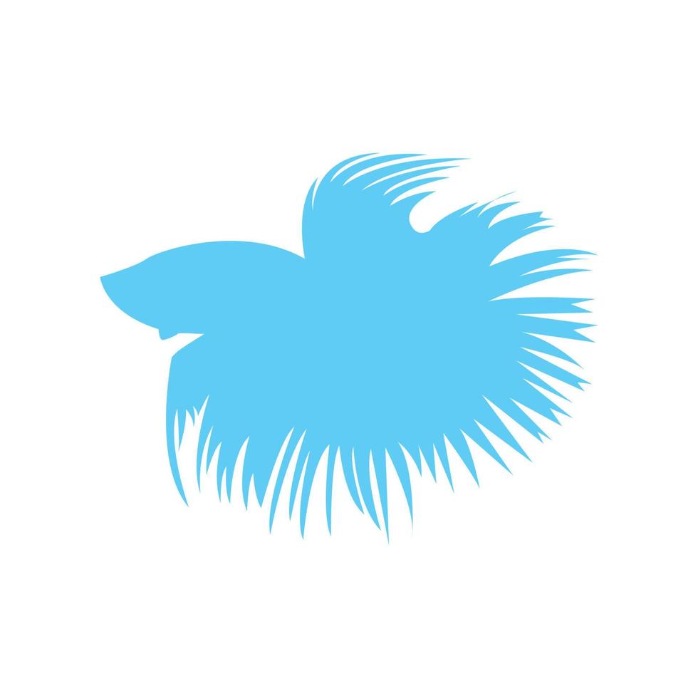 forma simples azul beta peixe logotipo vetor ícone símbolo design gráfico ilustração