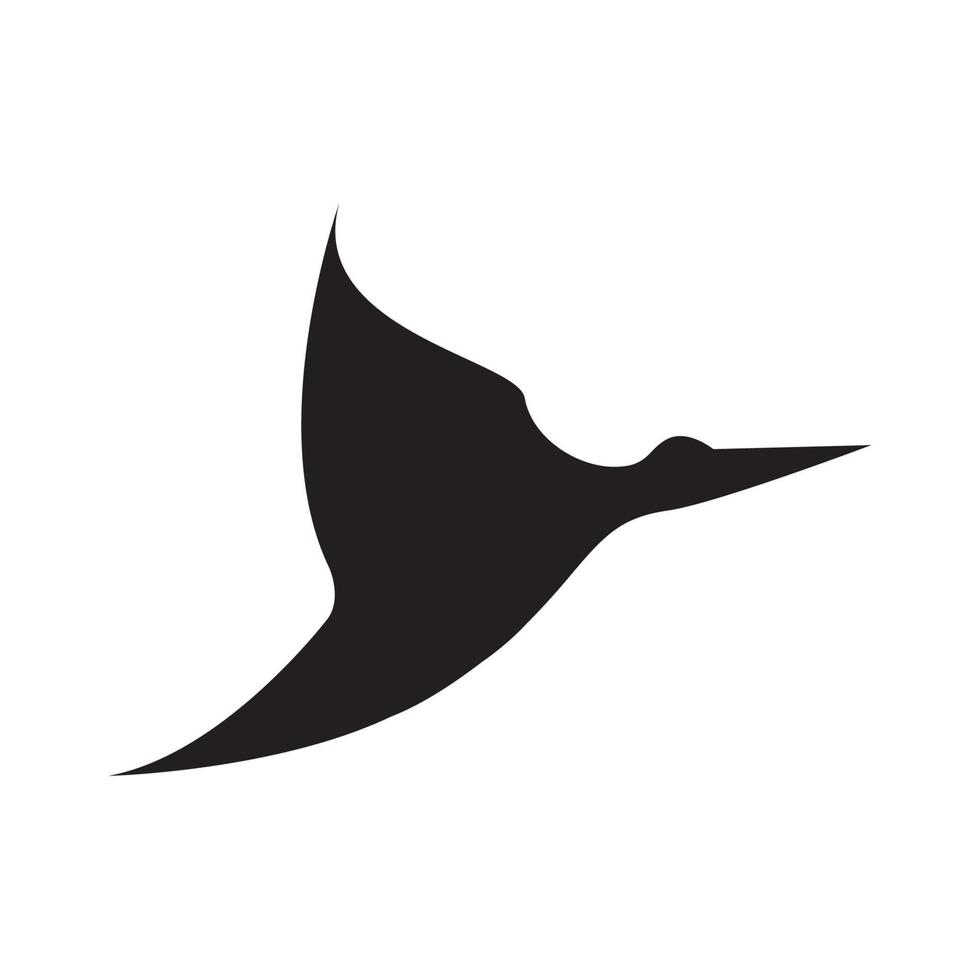 dinossauro pássaro forma silhueta logotipo símbolo vetor ícone ilustração design gráfico