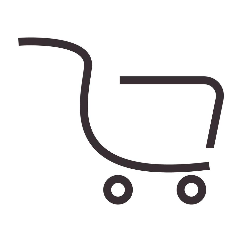 linhas simples carrinho de compras logotipo símbolo vetor ícone ilustração design gráfico