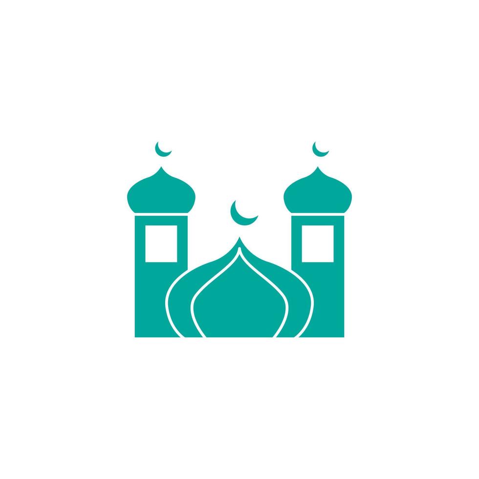 design de logotipo simples do ramadã de mesquita de cor plana, ilustração de ícone de símbolo gráfico vetorial ideia criativa vetor