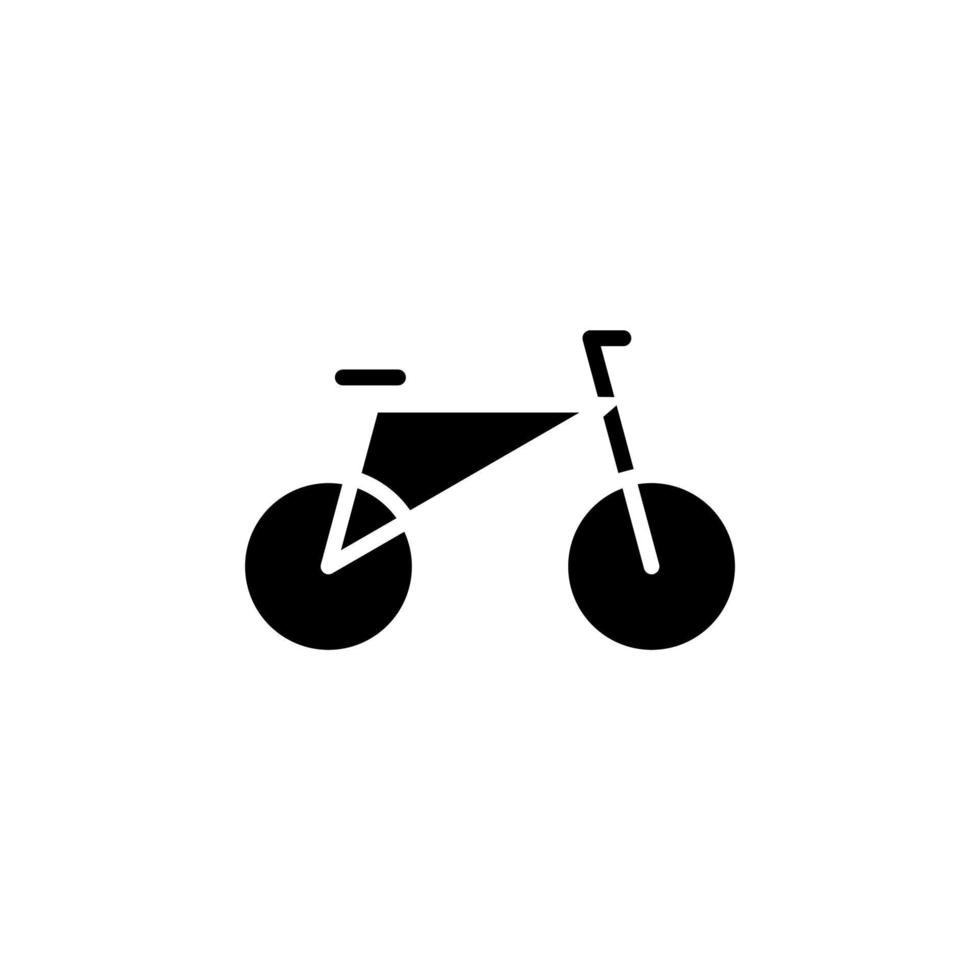bicicleta, modelo de logotipo de ilustração vetorial de ícone sólido de bicicleta. adequado para muitos propósitos. vetor