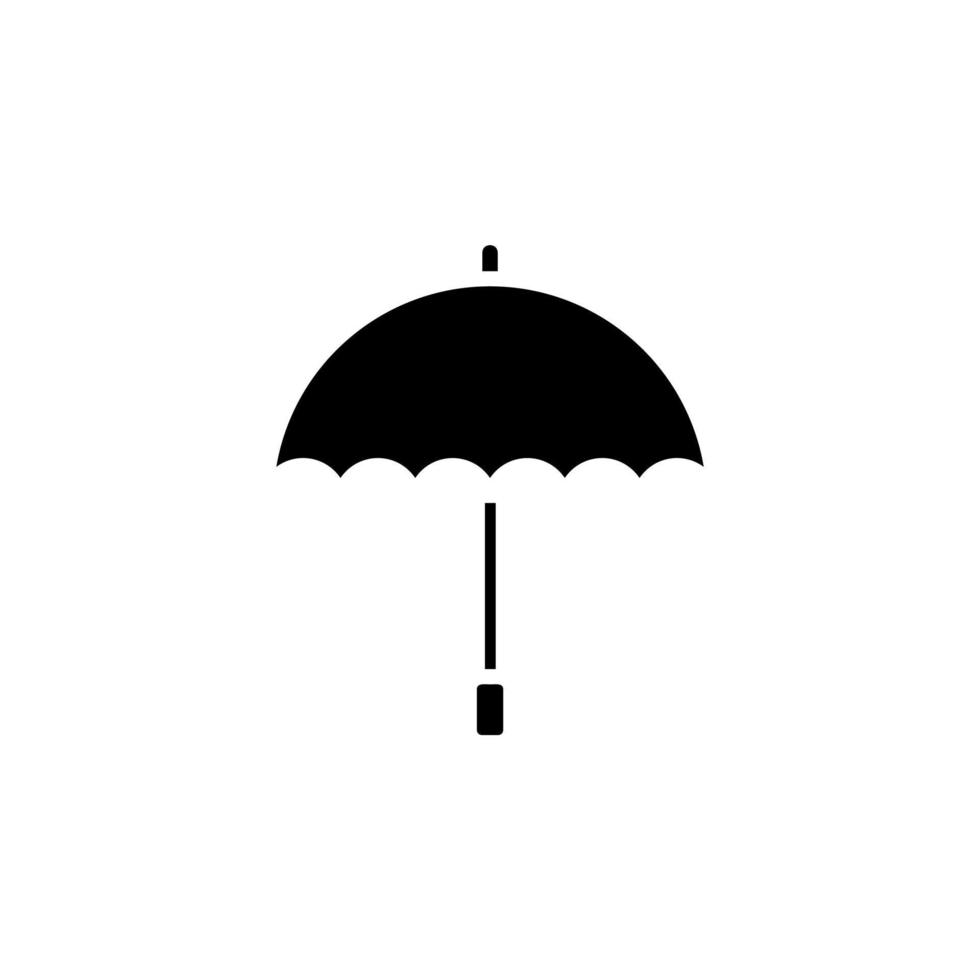 guarda-chuva, clima, modelo de logotipo de ilustração de vetor de ícone sólido de proteção. adequado para muitos propósitos.