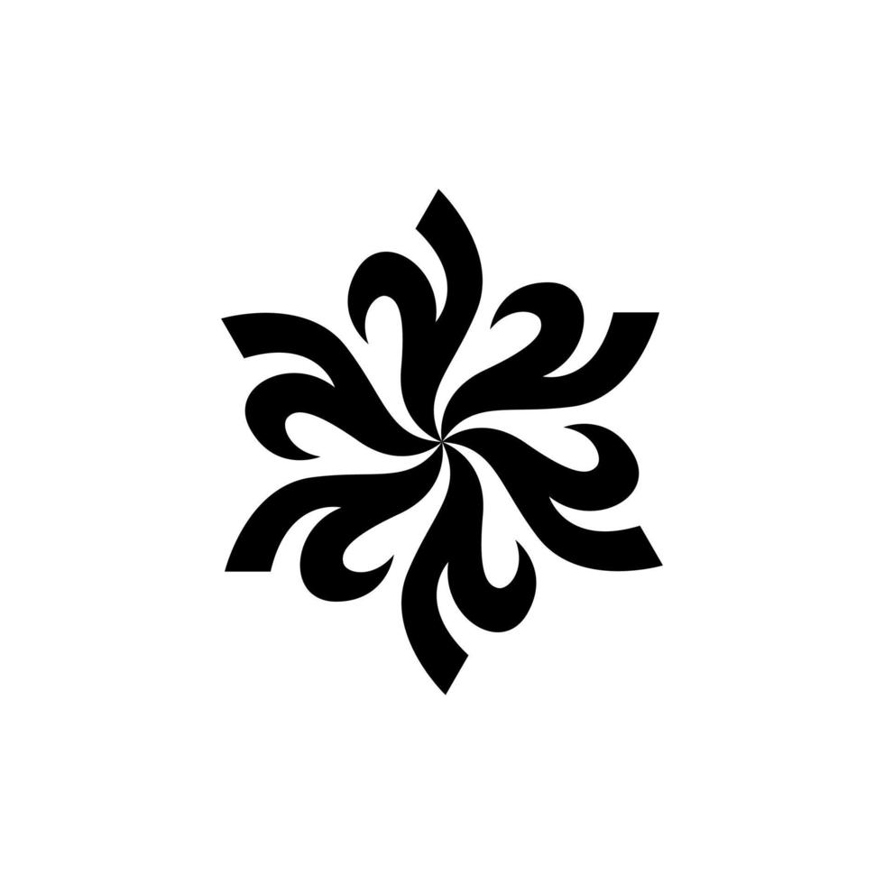 modelo de design de logotipo de mandala de número inicial de letra 2. logotipo do floco de neve vetor