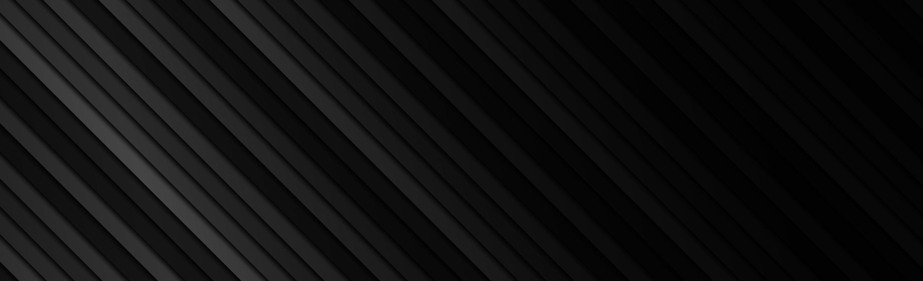 linhas diagonais pretas e cinzentas panorâmicas, fundo da web - vetor