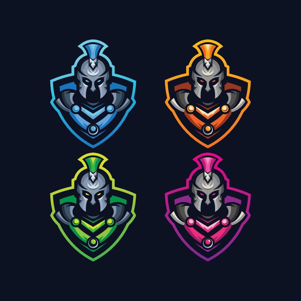 pacote de jogos do logotipo do knight esport vetor