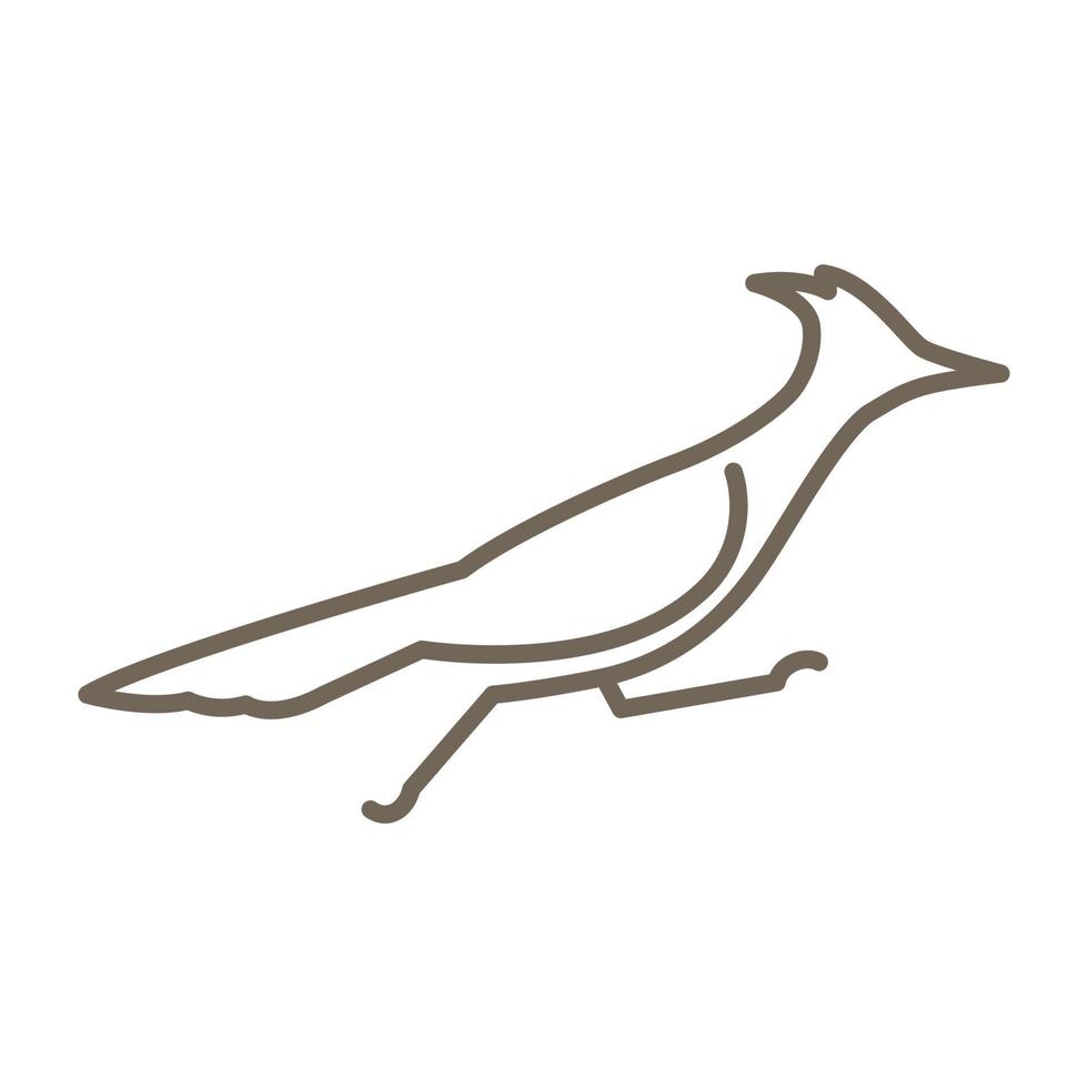 linhas pássaro estrada corredor logotipo símbolo vetor ícone ilustração design gráfico