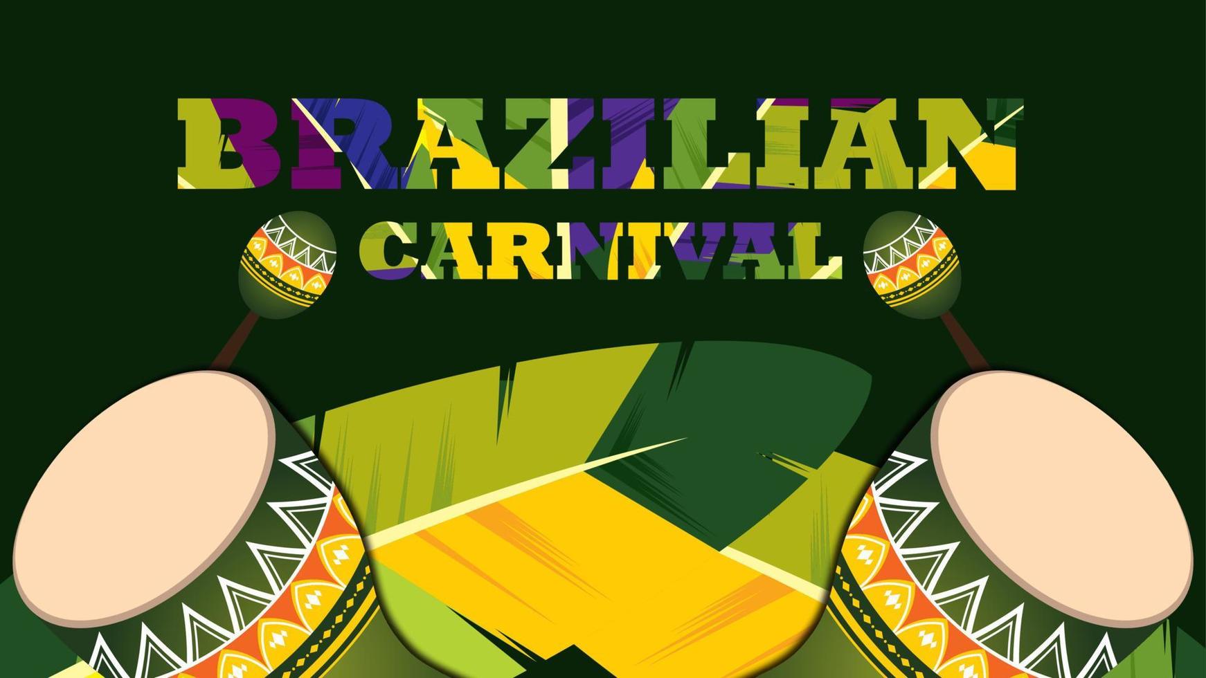 fundo de carnaval brasileiro. cabeçalho de site de carnaval de música de evento desktop vetor