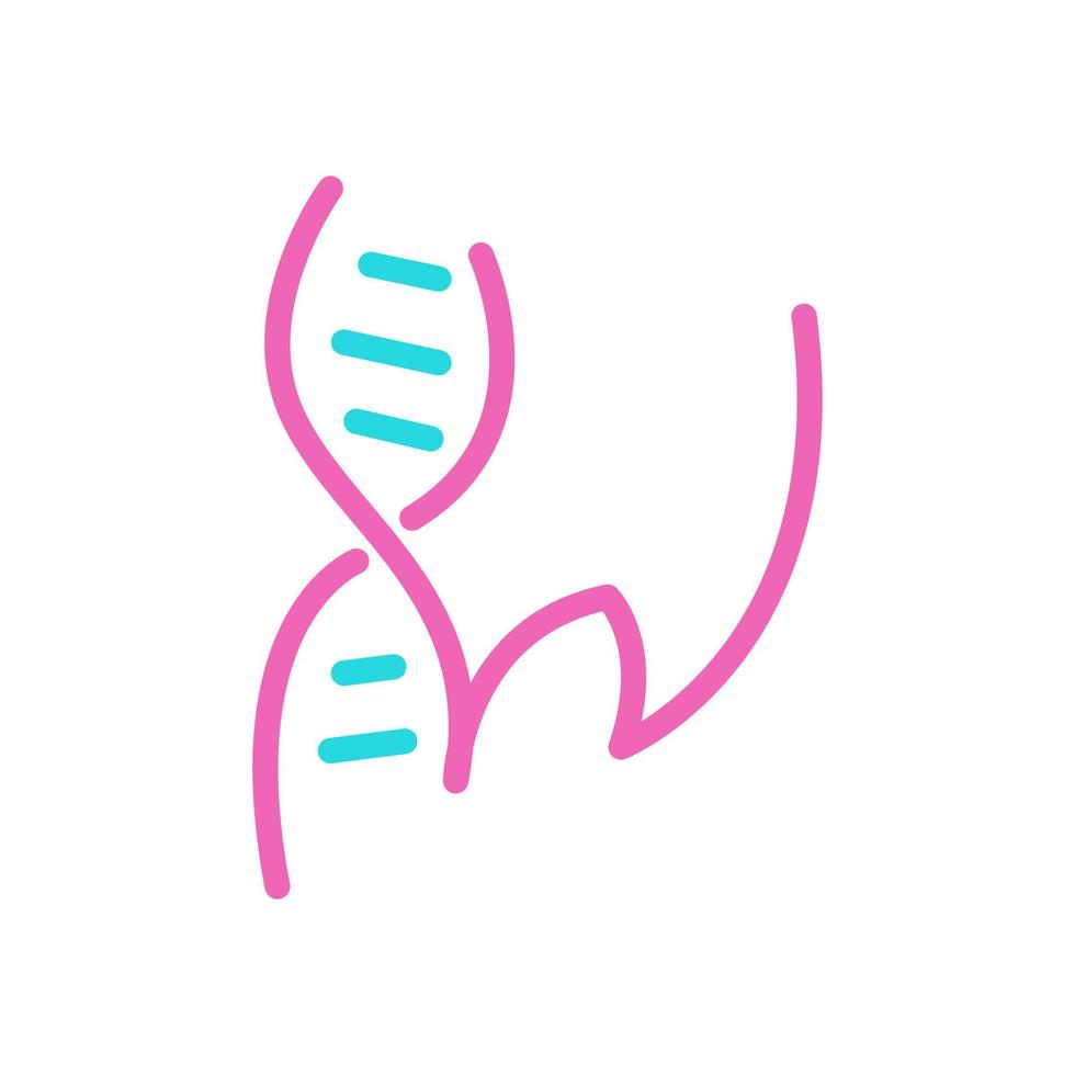 abstrato dna mulher logo design gráfico de vetor símbolo ícone ilustração ideia criativa