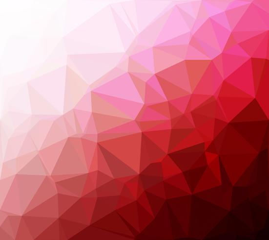 Fundo do mosaico poligonal vermelho, modelos de Design criativo vetor