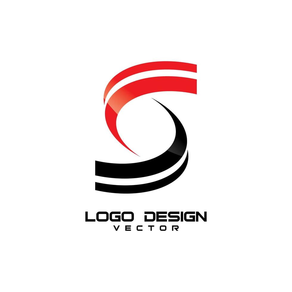 vetor de modelo de logotipo de símbolo abstrato s