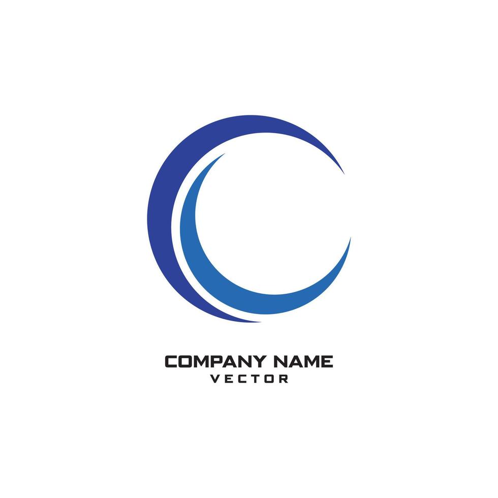 design de logotipo de letra c abstrato vetor