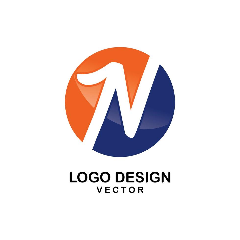 design de logotipo da empresa símbolo abstrato n vetor