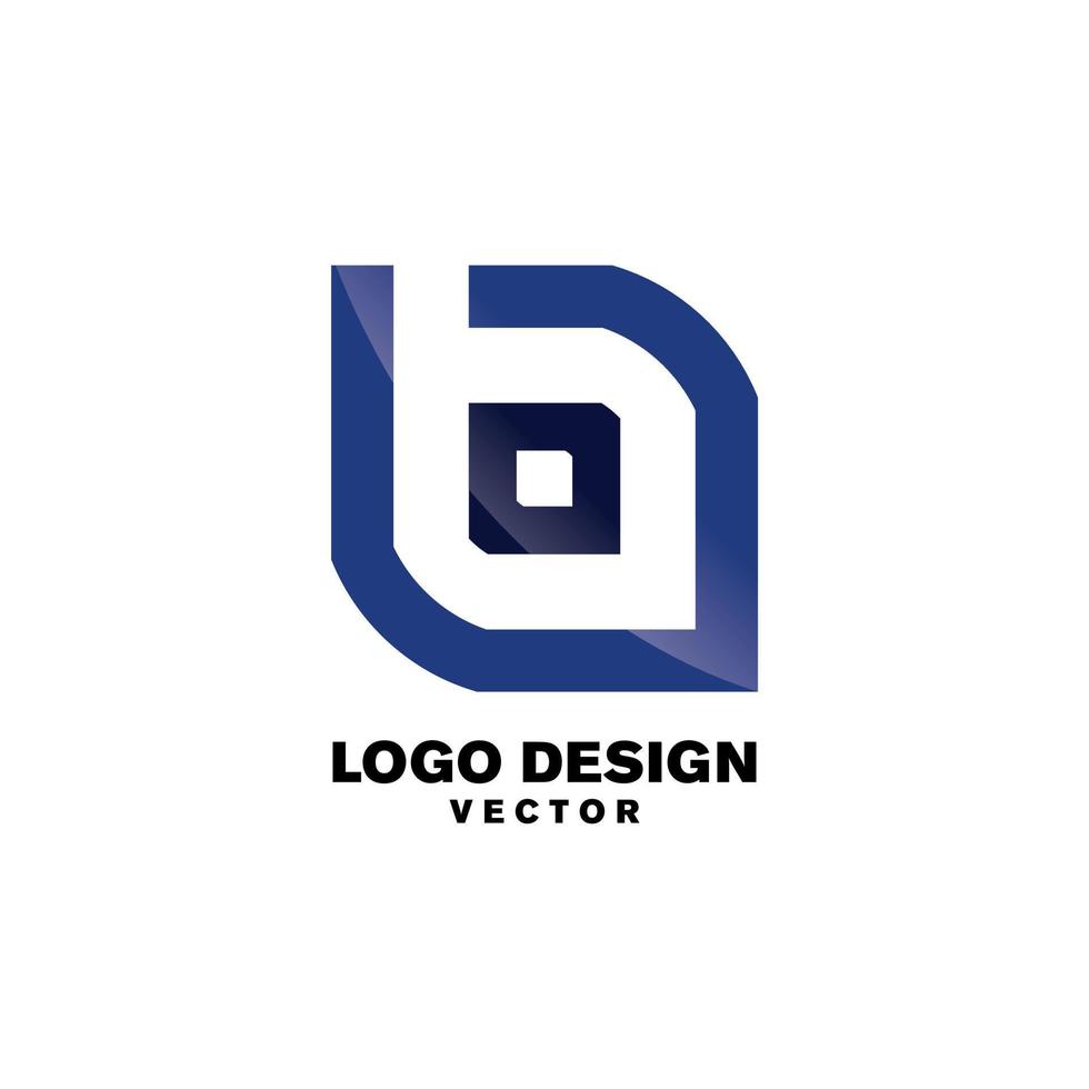 vetor de modelo de logotipo de símbolo b