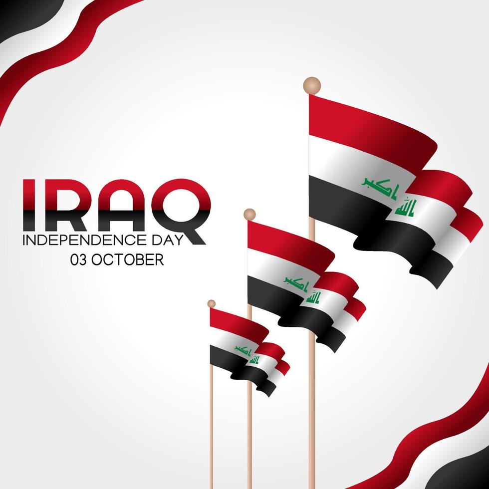 ilustração vetorial do dia da independência do iraque vetor