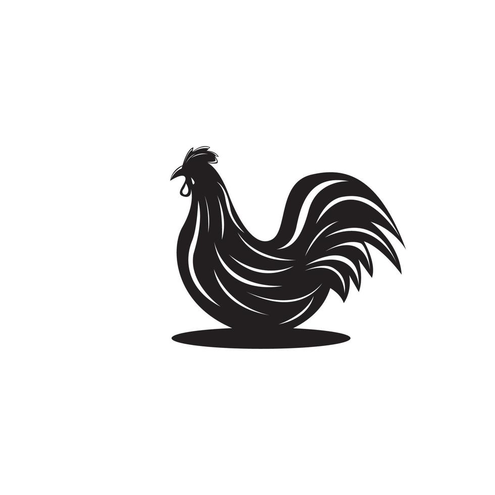 design de logotipo cemani de galo preto, ideia criativa de ilustração de ícone de símbolo gráfico vetorial vetor