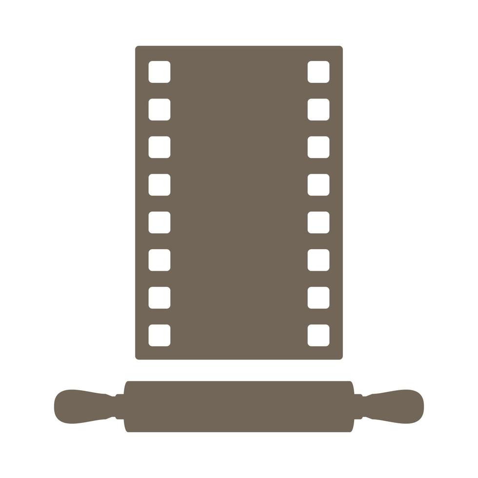 cinema de filme com símbolo do logotipo do pino do rolo vector ícone ilustração design gráfico