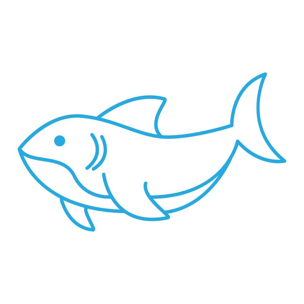 linhas tubarão gordo logotipo símbolo vetor ícone ilustração design gráfico