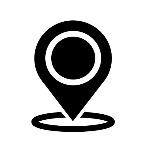 ícone de gps de ponteiro de mapa vetor
