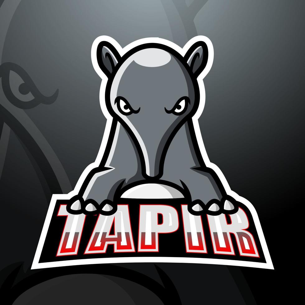 design de logotipo de esport de mascote de anta vetor