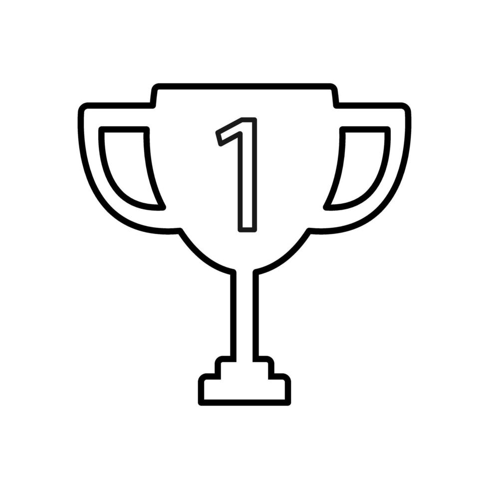 ícone de linha de prêmio de primeiro lugar vetor