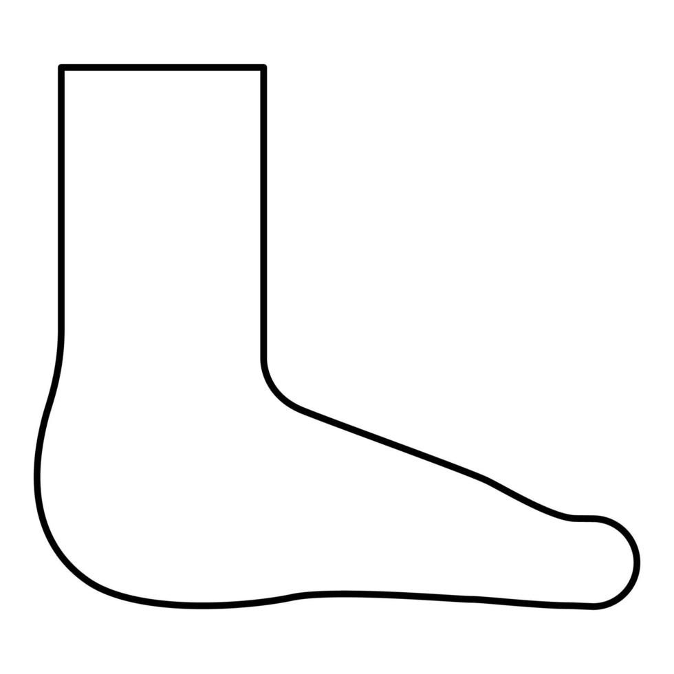 conceito de cuidados com os pés único tornozelo humano contorno nu contorno ícone de linha cor preta ilustração vetorial imagem estilo plano fino vetor