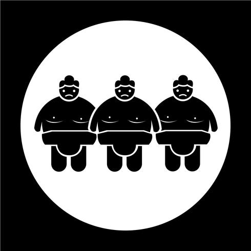 Sumo wrestling Pessoas Icon vetor