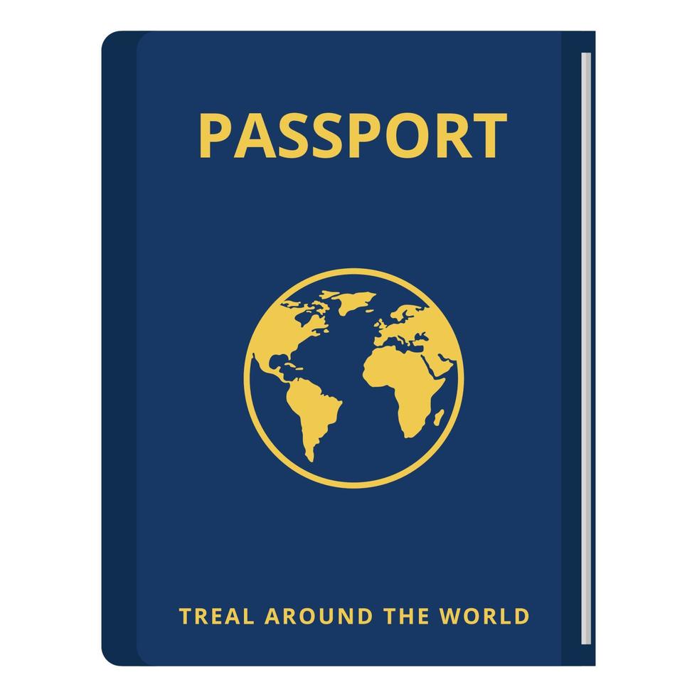 passaporte de capa azul vetor