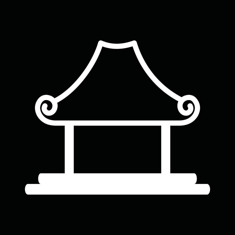 logotipo da casa javanesa joglo vetor