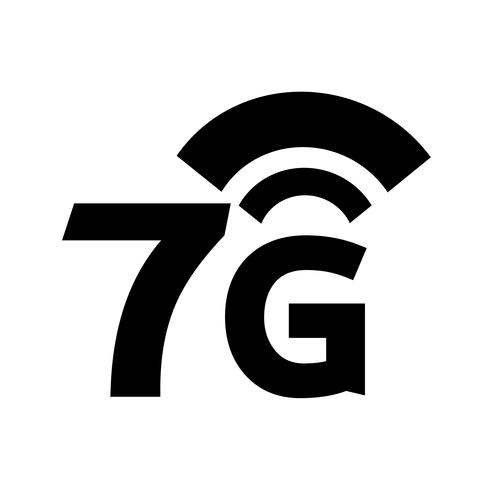 Ícone de Wi-Fi 7G sem fio vetor