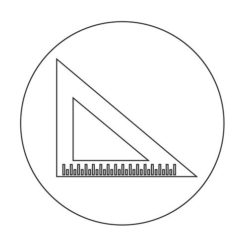 ícone de régua de triângulo vetor