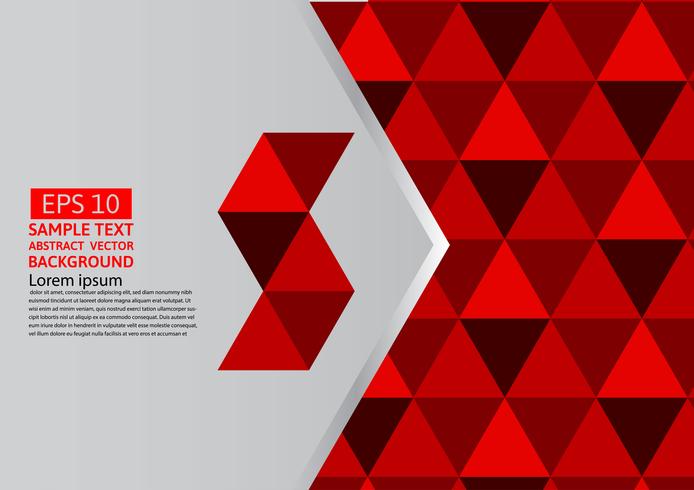Vetor abstrato geométrico fundo vermelho moderno design eps10 com espaço de cópia