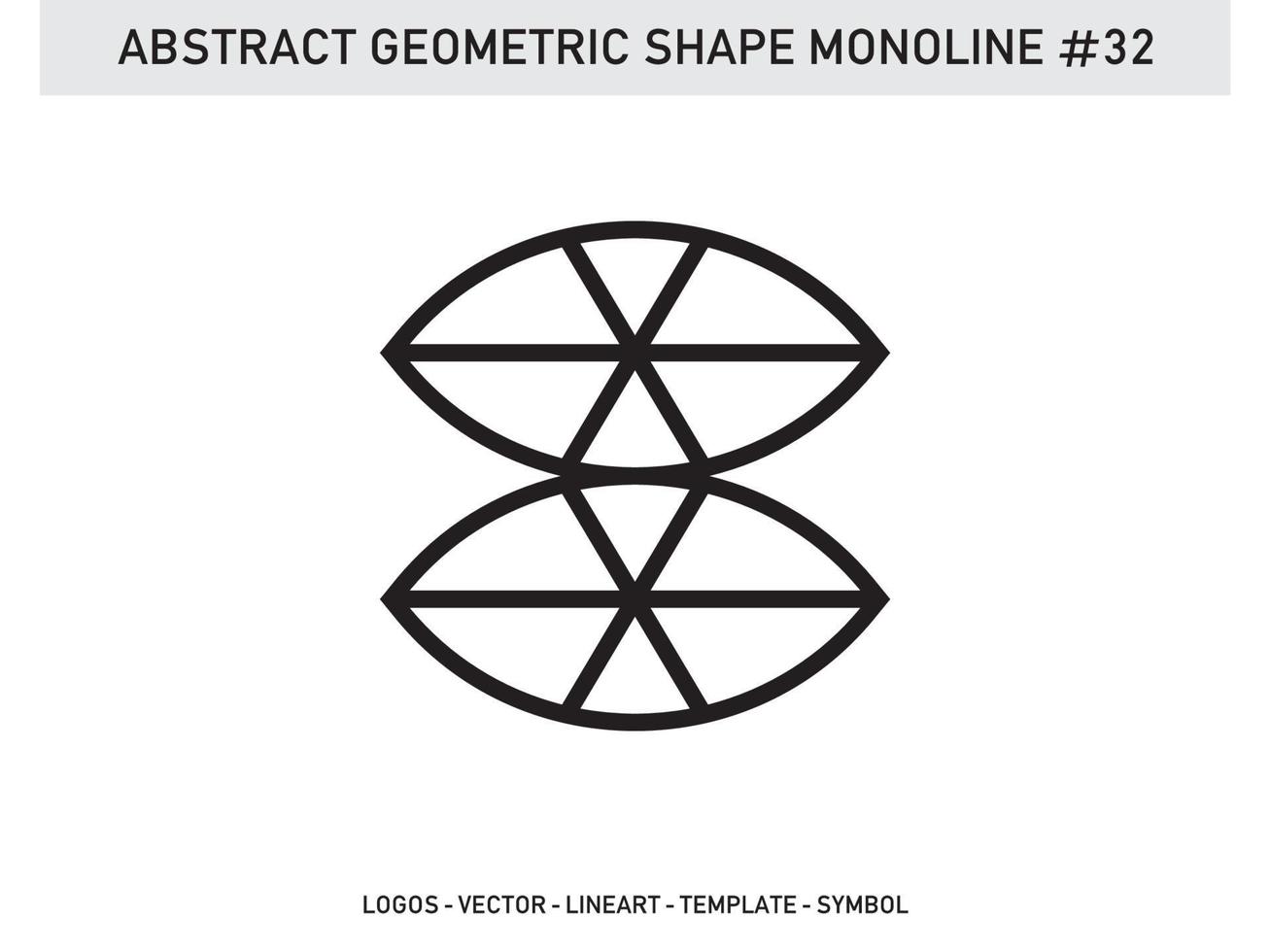 vetor abstrato de desenho geométrico monoline grátis