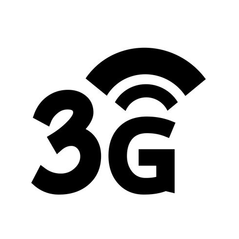 Ícone de Wi-Fi 3G sem fio vetor