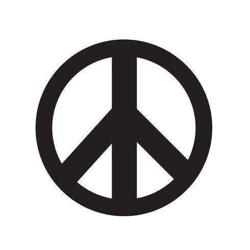 Ilustração em vetor ícone sinal de paz