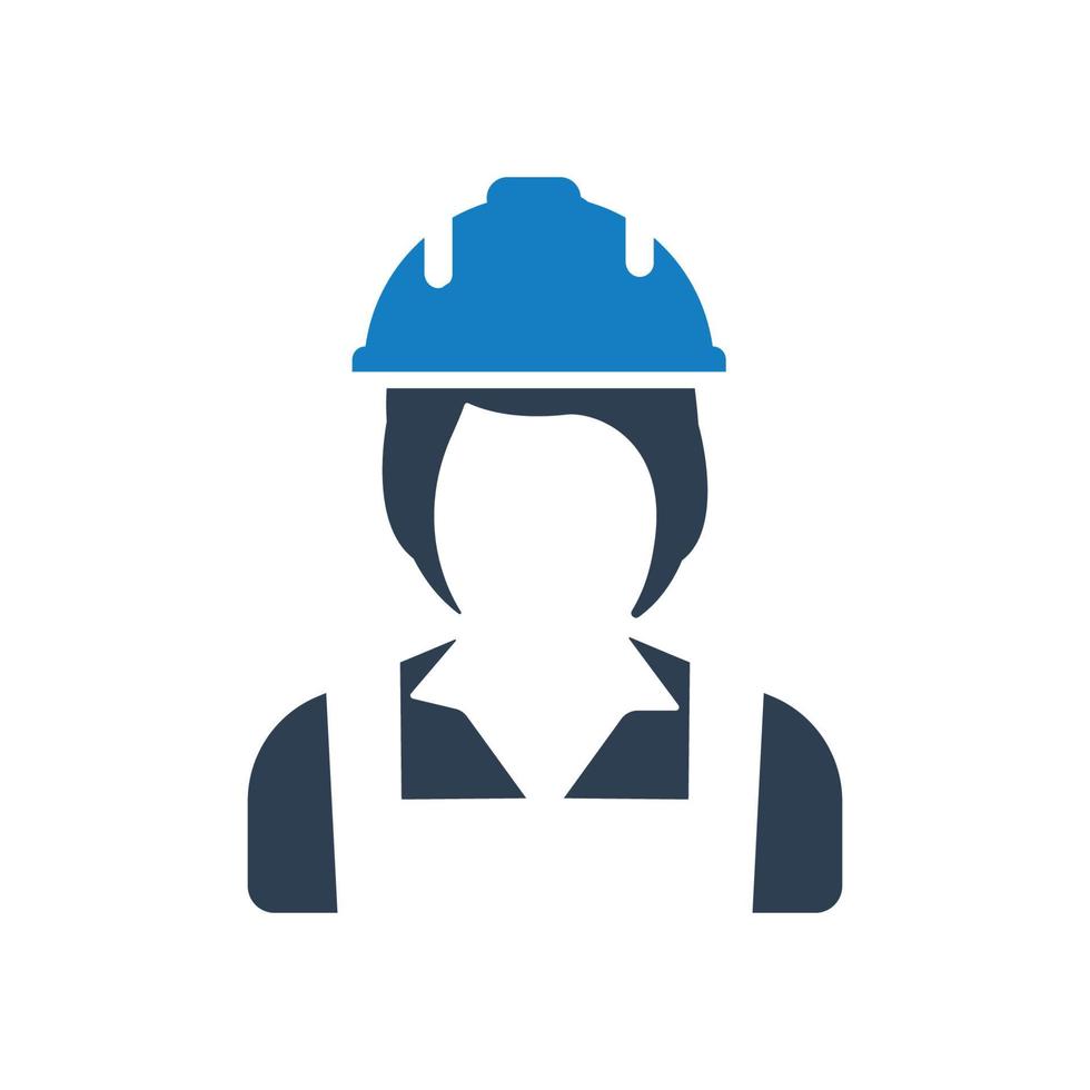 ícone de trabalhadora de construção vetor