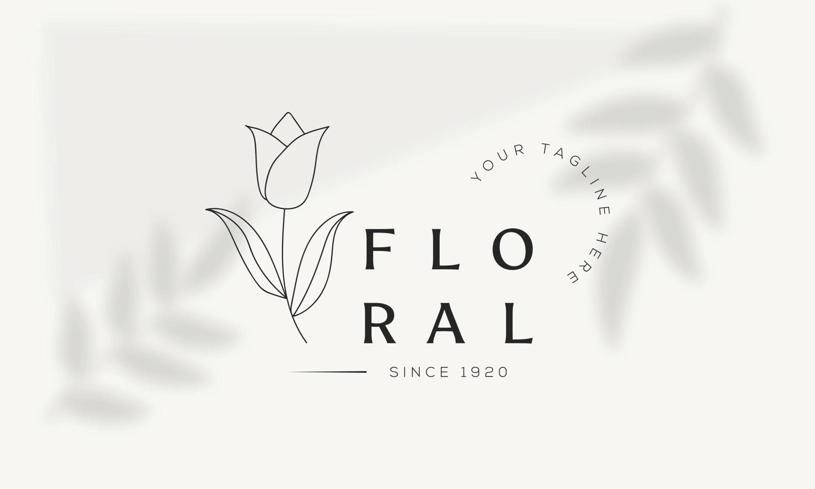 elemento floral botânico logotipo desenhado à mão com flores silvestres e folhas. logotipo para spa e salão de beleza, boutique, loja orgânica, casamento, designer floral, interior, fotografia, cosmético. vetor