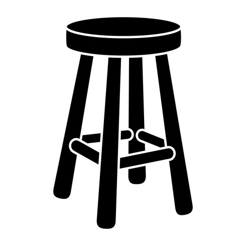 Ilustração de mobília de assento de cadeira de fezes vetor