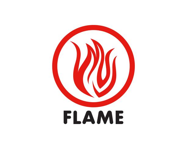 Ícone de vetor de logotipo de fogo chama Óleo, gás e conceito de logotipo de energia