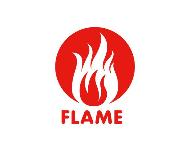 Ícone de vetor de logotipo de fogo chama Óleo, gás e conceito de logotipo de energia