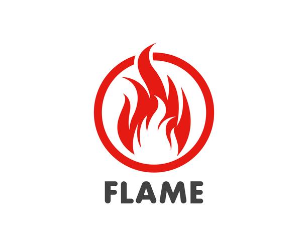 Ícone de vetor de logotipo de fogo chama Óleo, gás e conceito de logotipo de energia