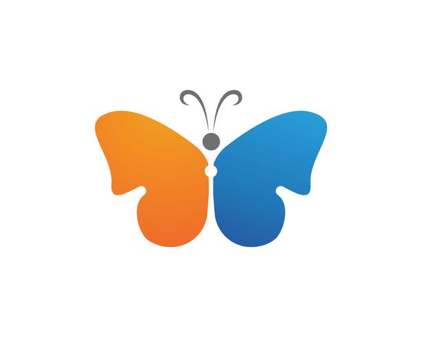 Borboleta beleza logotipo simples, colorido ícone. Logotipo. Ilustração vetorial vetor