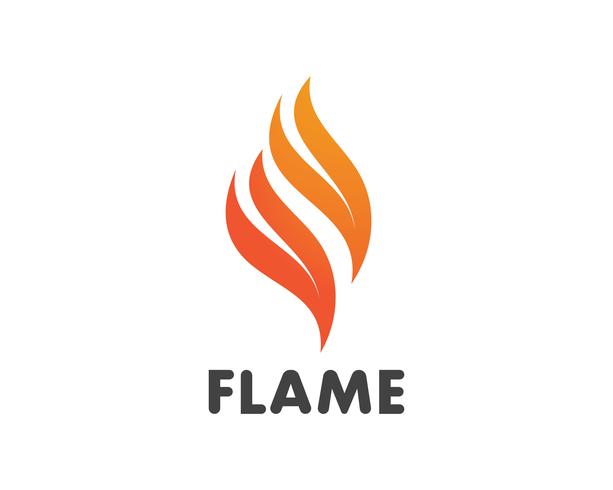 Ícone de vetor de logotipo de fogo chama Óleo, gás e conceito de logotipo de energia