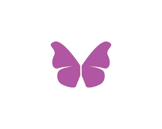 Borboleta simples conceitual, ícone colorido. Logotipo. Ilustração vetorial vetor