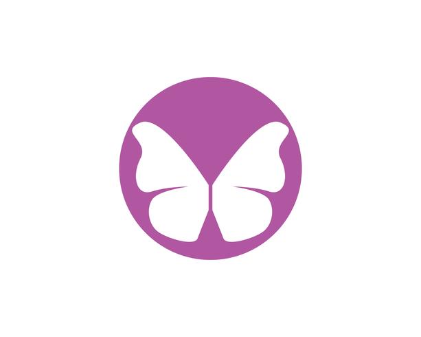 Borboleta simples conceitual, ícone colorido. Logotipo. Ilustração vetorial vetor