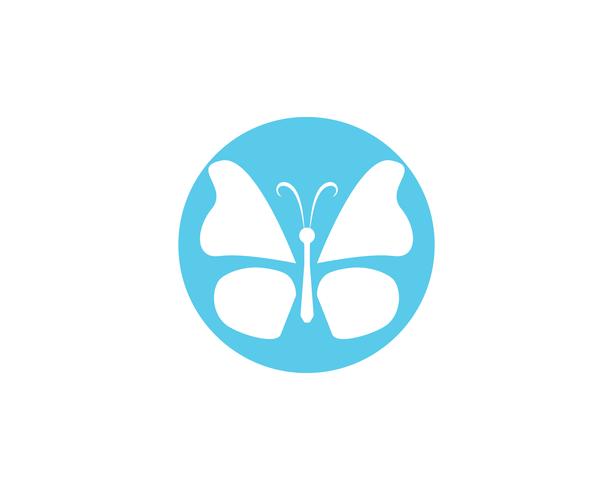 Borboleta simples conceitual, ícone colorido. Logotipo. Ilustração vetorial vetor
