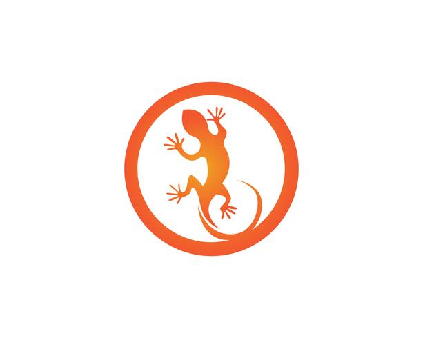 Logotipo de animais de lagarto e símbolos vector temlate