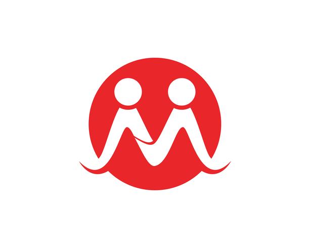 Adoção e assistência comunitária Logo template vector icon,