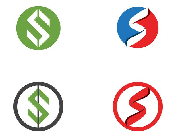 S logotipo e símbolos vetoriais modelo de ícones vetor