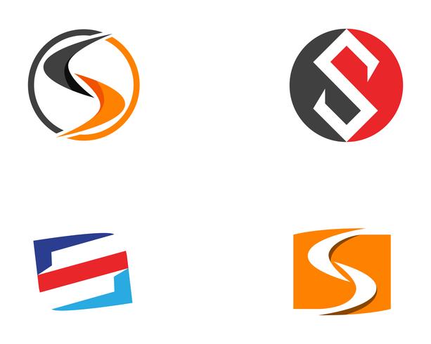 S logotipo e símbolos vetoriais modelo de ícones vetor