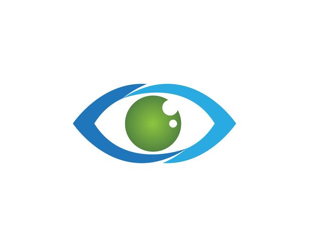 Logotipo do cuidado do olho e aplicativo de ícones de vetor de modelo de símbolos